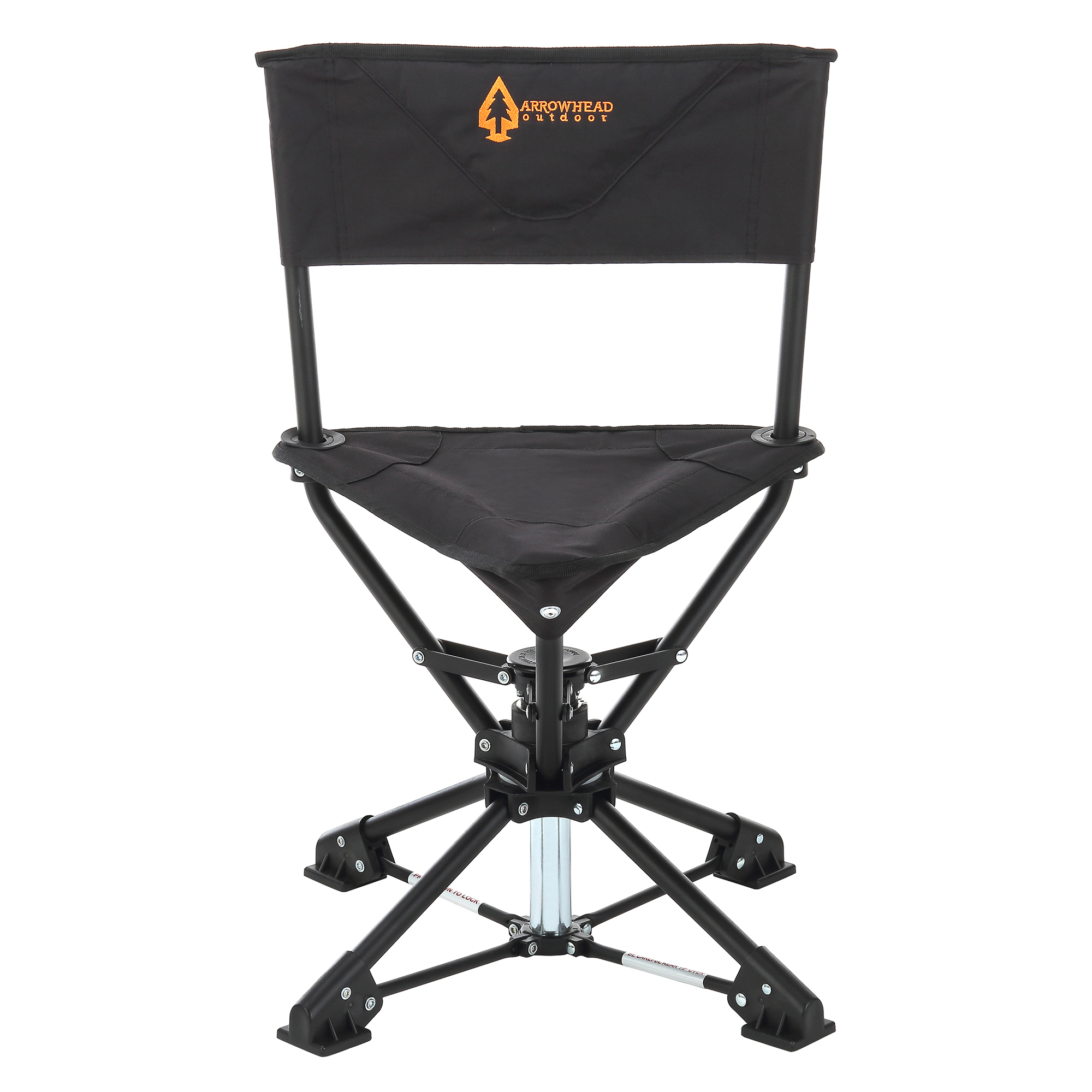 ARROWHEAD OUTDOOR, 360° Swiveling Hunting Blind Fishing Stool, Color Black, Material Combination, Model# KKS0261U